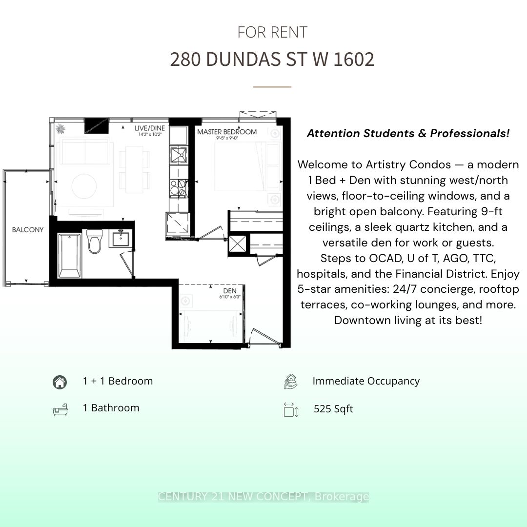 280 Dundas Street W 1602, Toronto, ON M5T 0E3