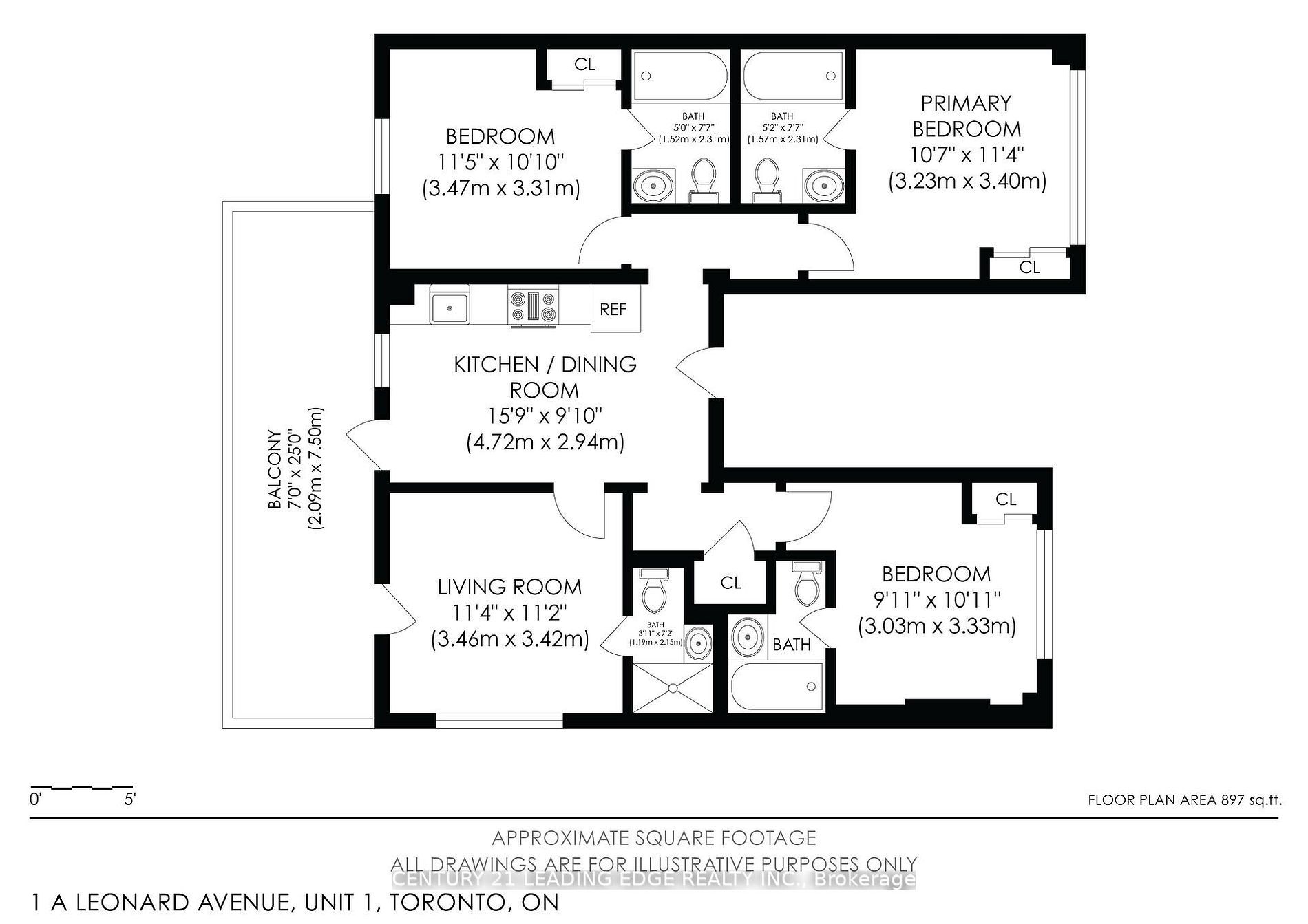 1 A Leonard Avenue 3, Toronto, ON M5T 2P8