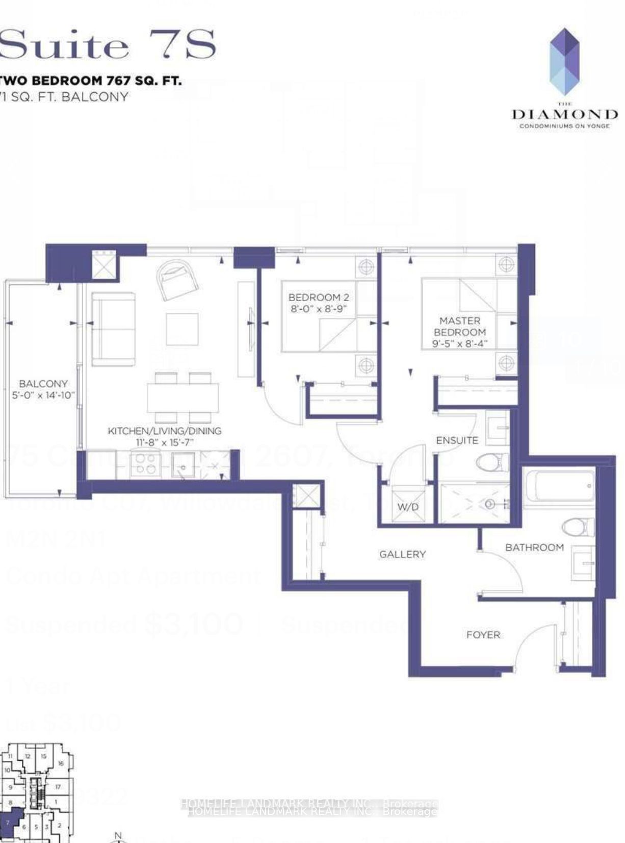 75 Canterbury Place 2607, Toronto, ON M2N 2N1 photo 2