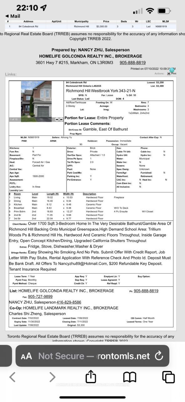 7 Zippora Drive, Richmond Hill, ON L4S 2M6