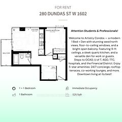 280 Dundas Street W 1602, Toronto, ON M5T 0E3